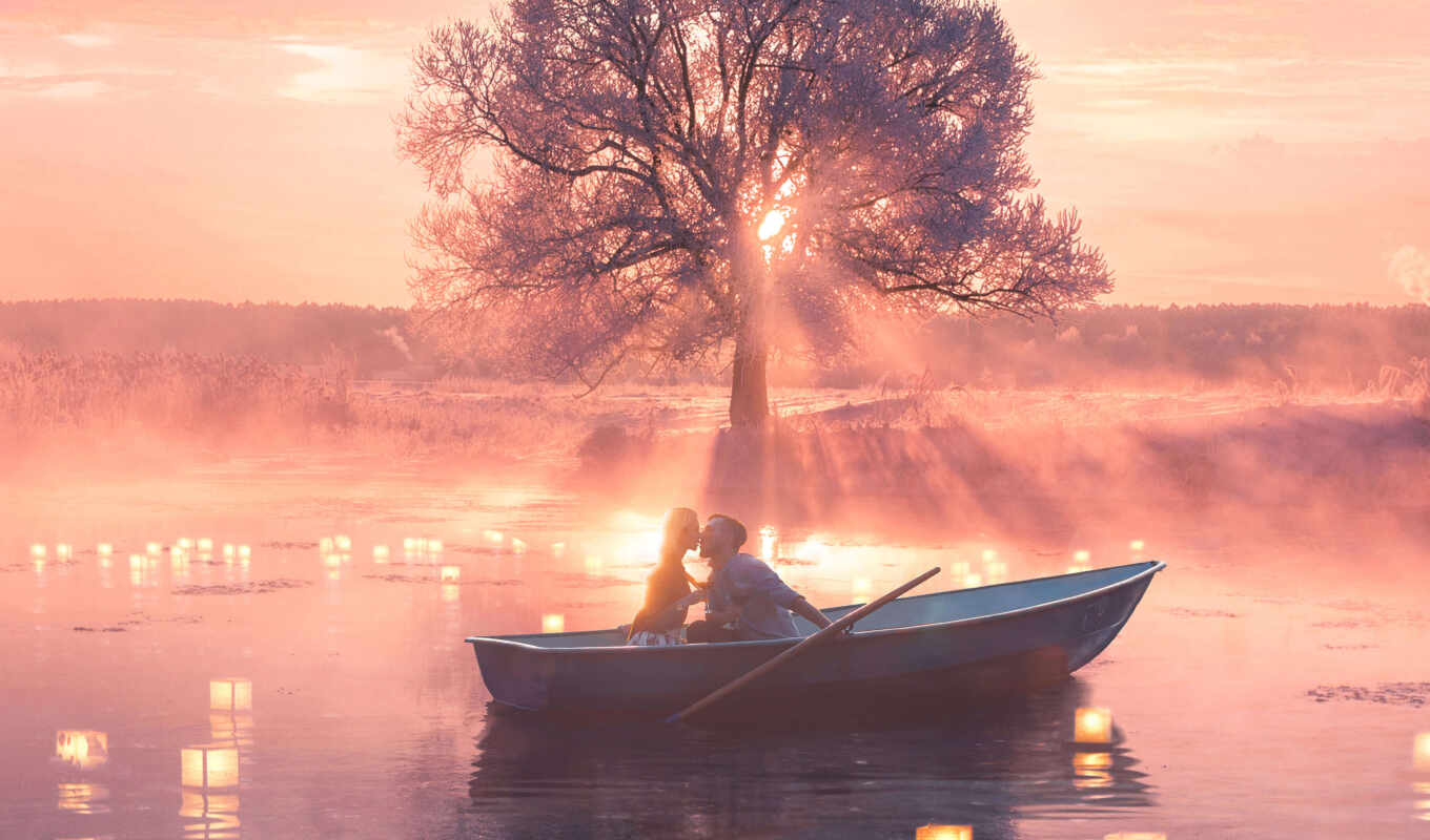 love, background, couple, a boat, romantic