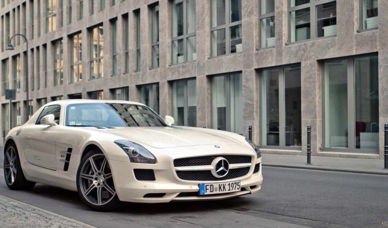 white, mercedes, benz, заставки, daily, amg, sls, мерседес, бенц