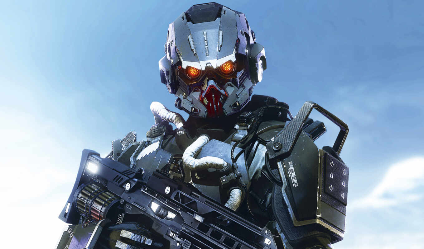 robot, android, games, mouth, shadow, soldier, military, killzone, machine gun