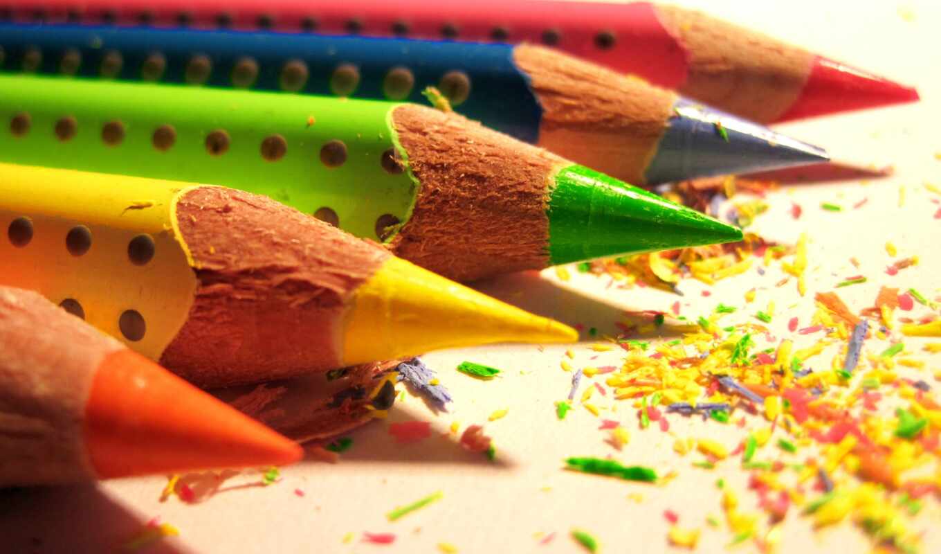 карандаши, цветные, drawing
