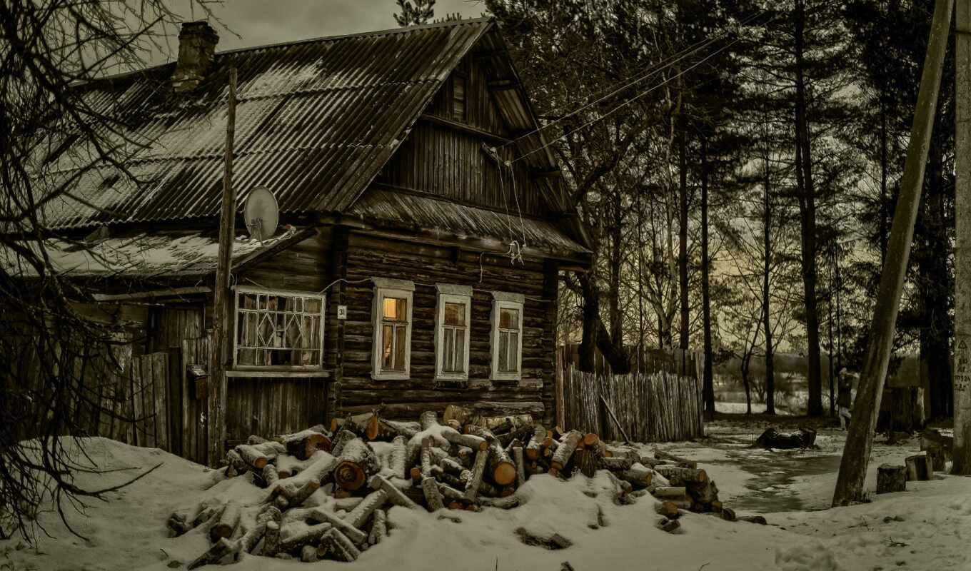 russian, log, finishing, cabin