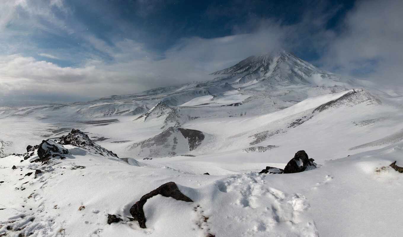 nature, winter, mountain, sport