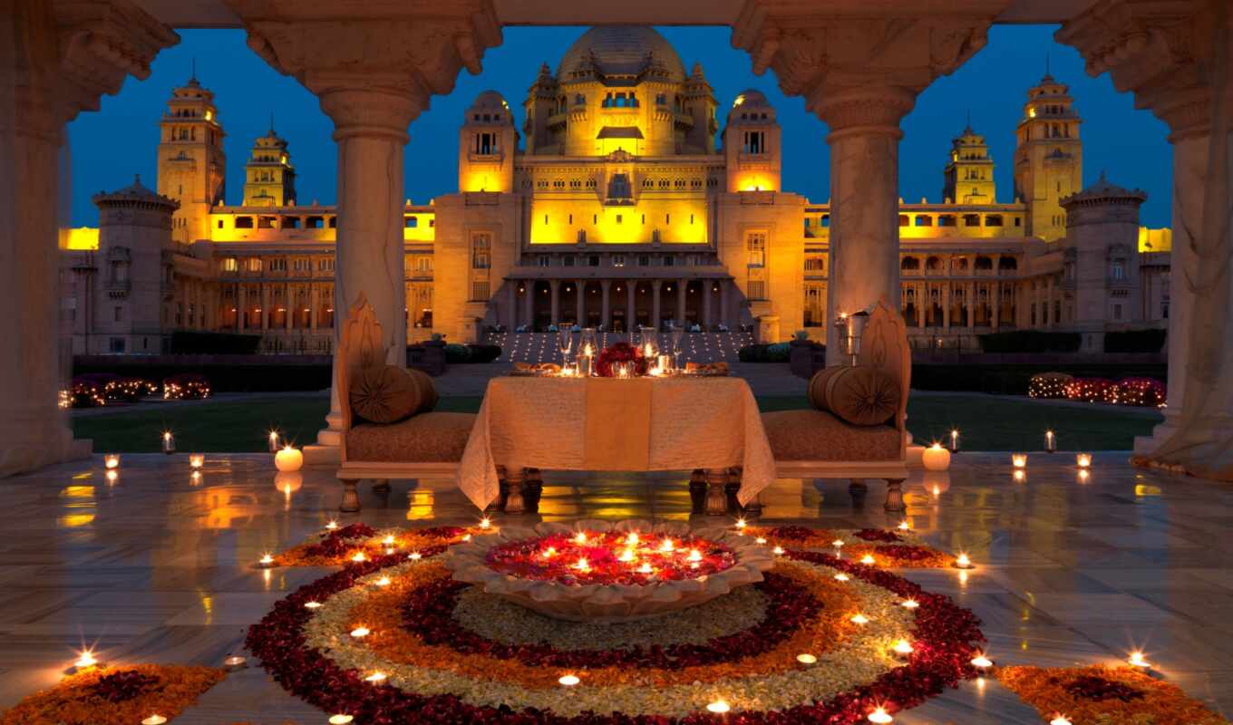 вечер, india, romantic, lily, дворец, кафе, lounge, двоих, свечи, ужин
