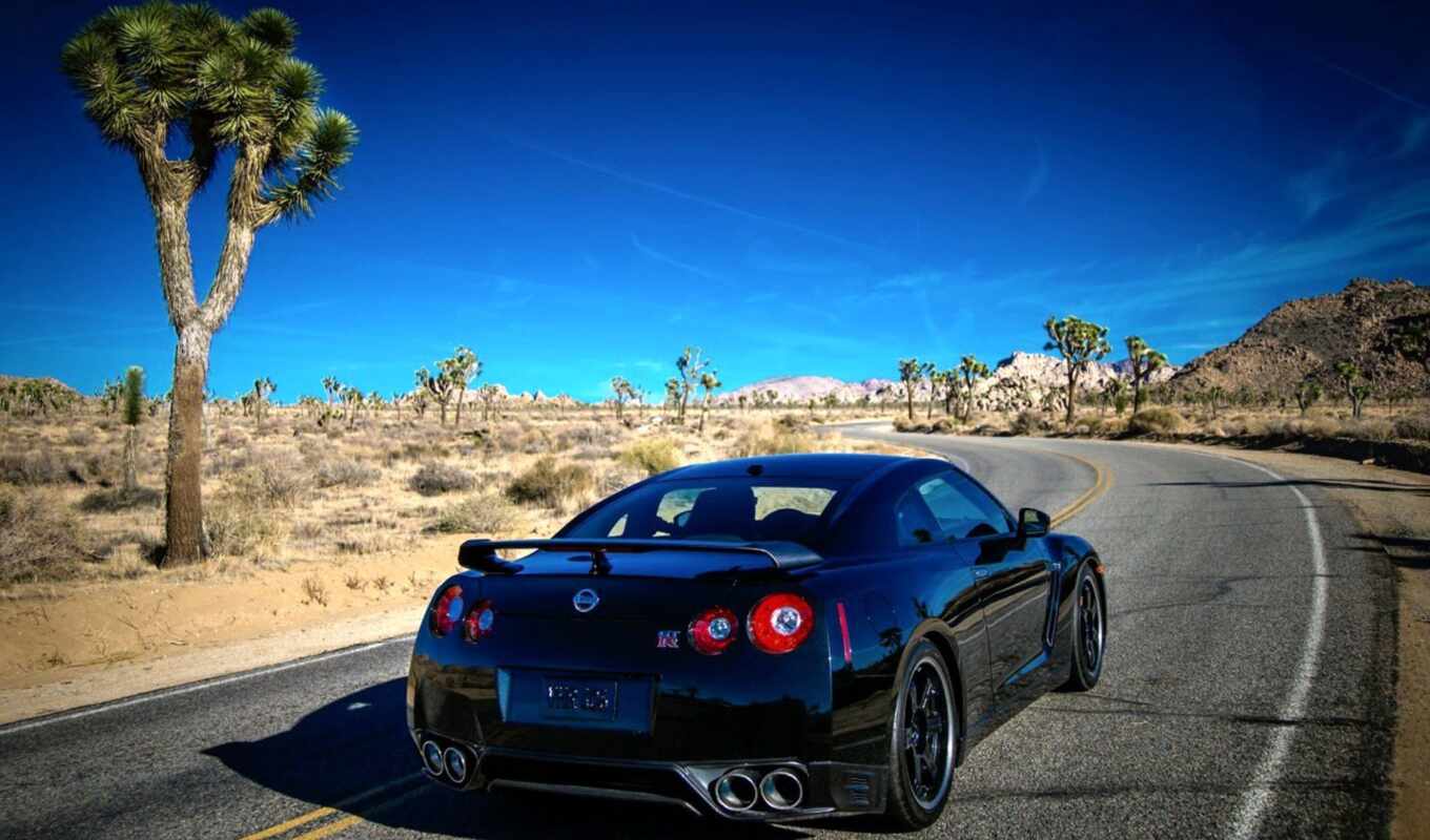 Nissan GT-R песок пустыня скачать