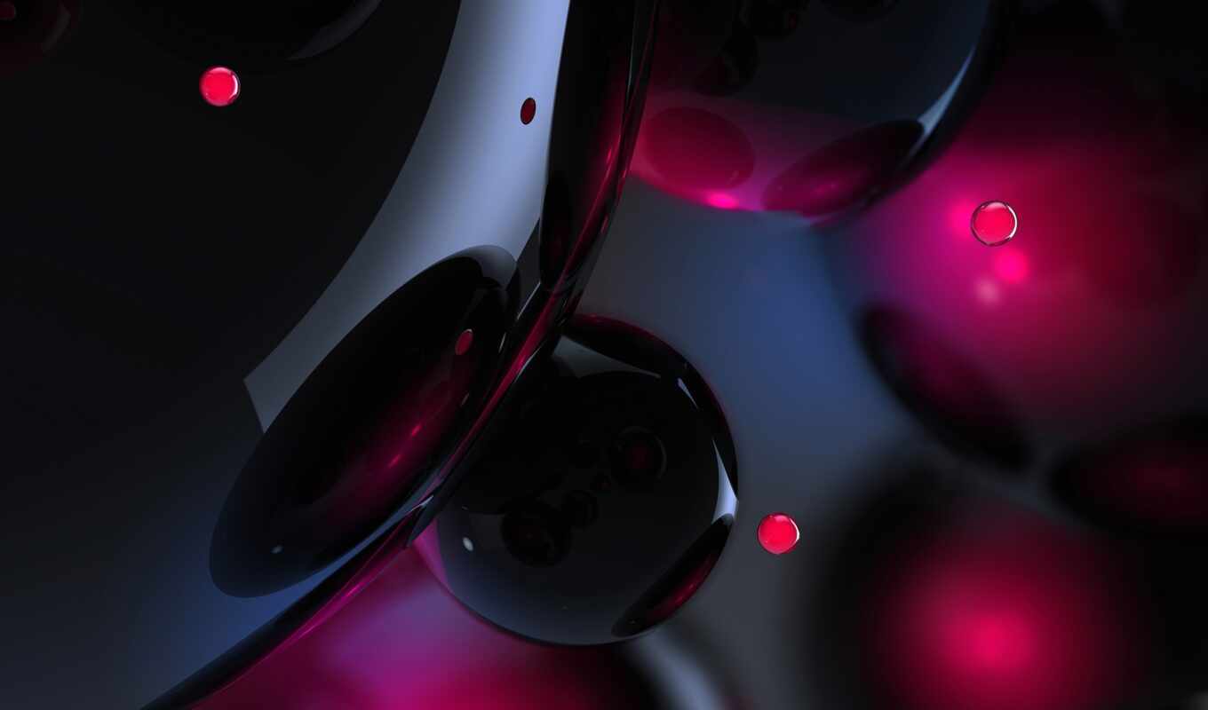 desktop, telephone, resolution, a laptop, abstract, pink, dark, sphere, the first