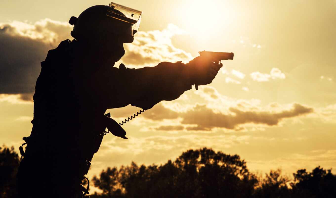 photo, sunset, images, stock, police, a shadow, military, soldier, officer 's
