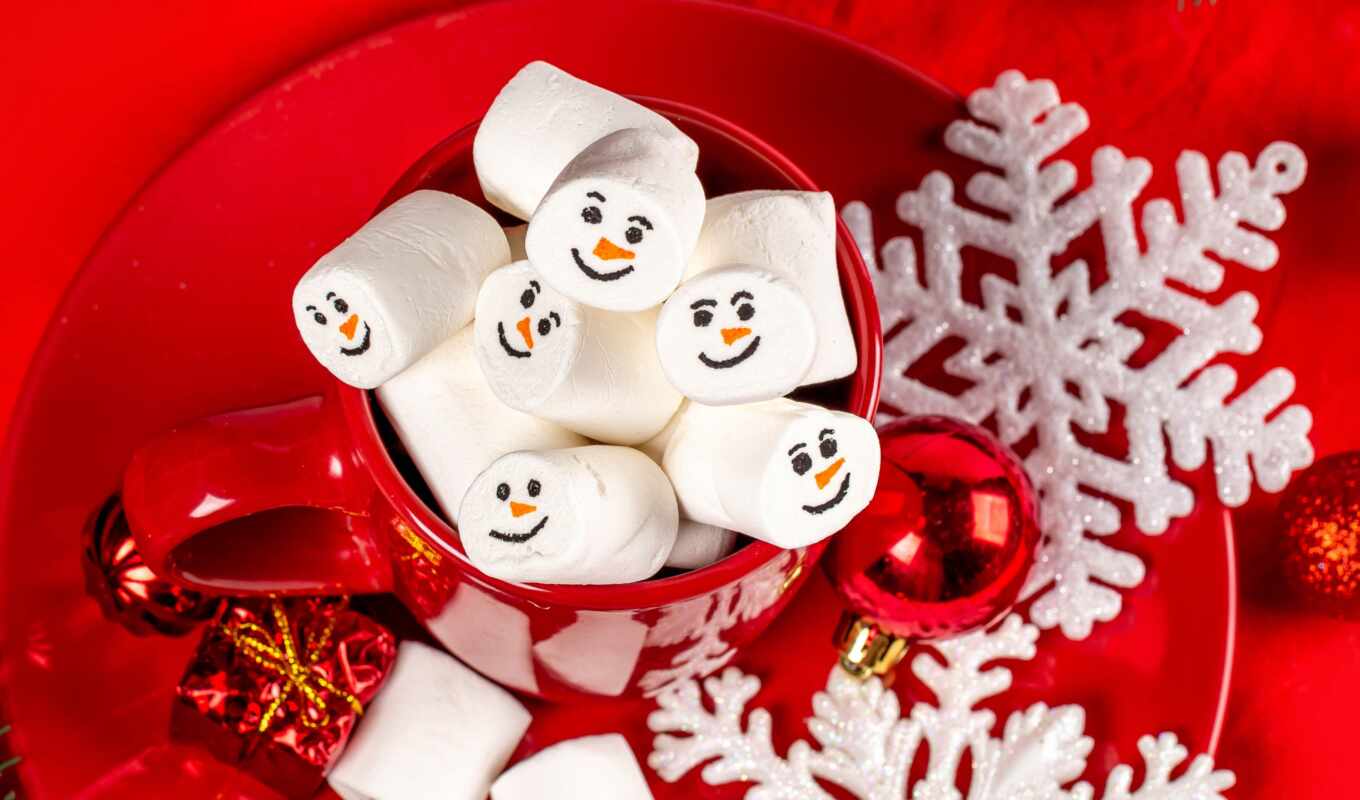 снежинка, marshmallow