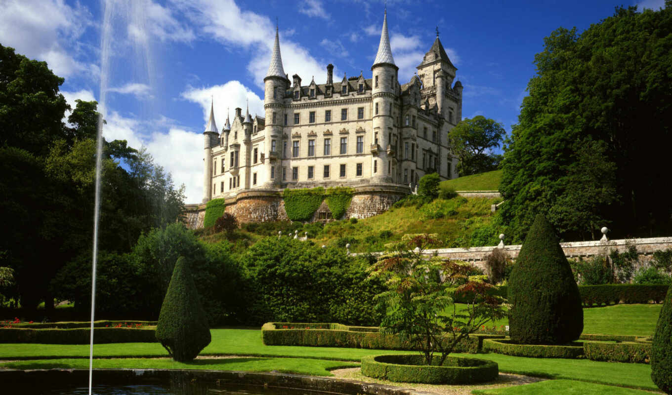 картинка, вид, castles, castle, fotos, красиво, castillo, paisagens, castelo, sutherland, escocia