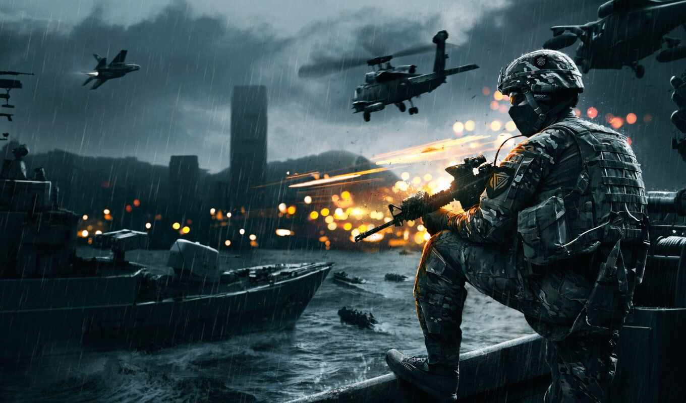 explosion, military, helicopter, battlefield 4, weapons game