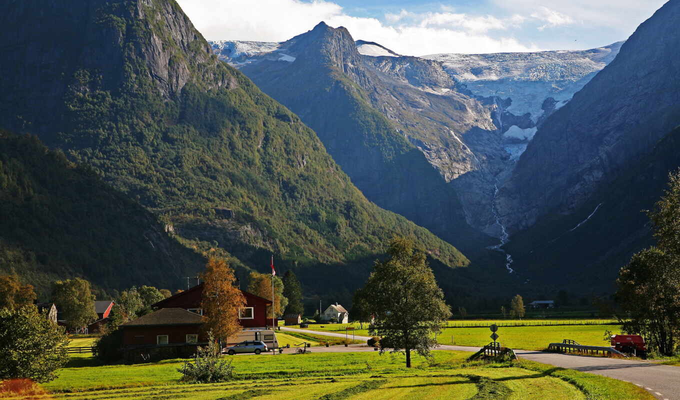 природа, гора, ог, дорогой, рельеф, fjord, norwegian, permission, высокий, фуран
