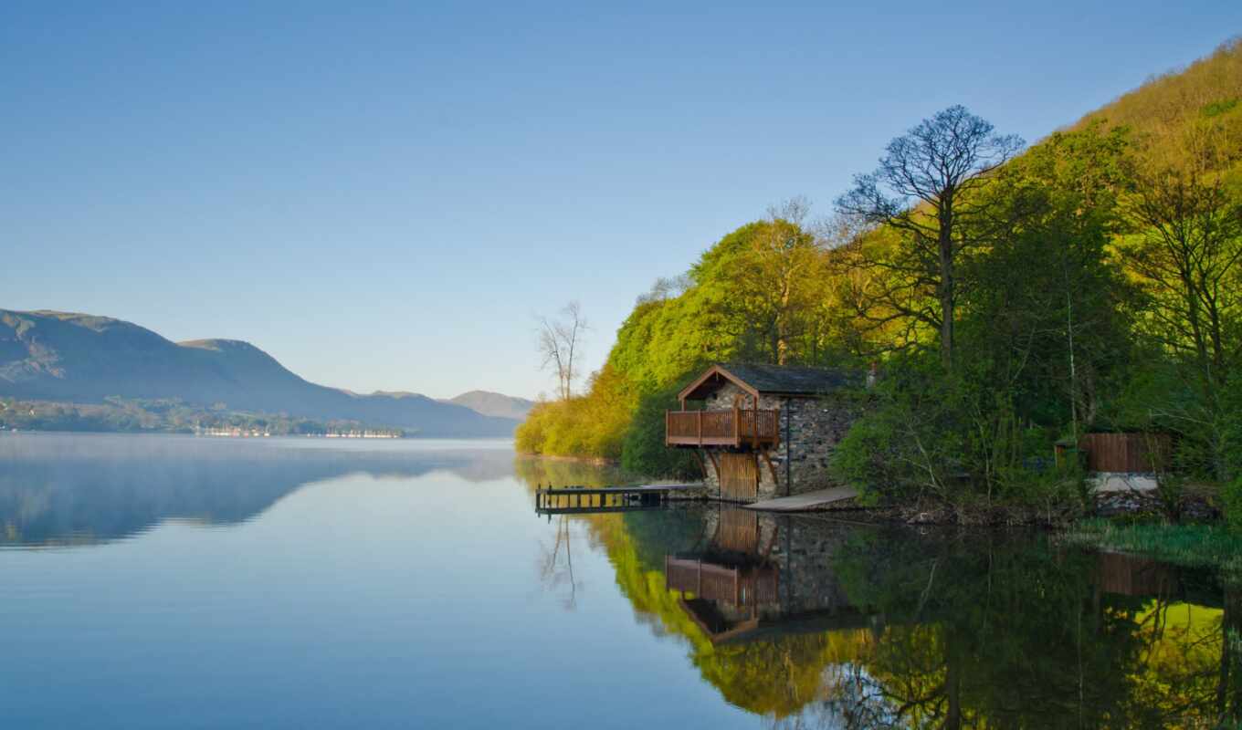 house, scenery, mount