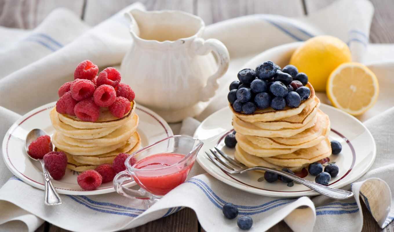 coffee, berries, pancakes, breakfast, warren