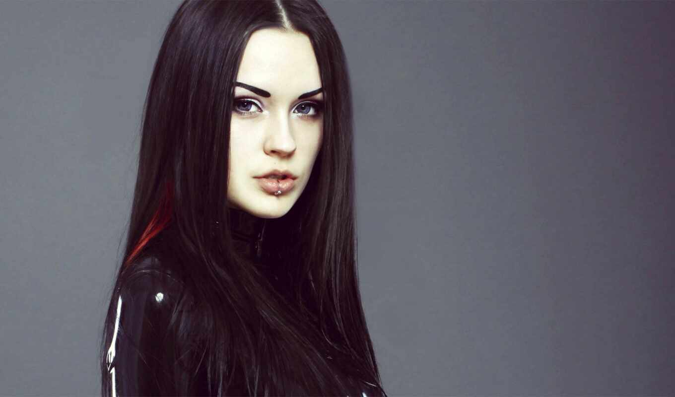hair, model, dark, goth