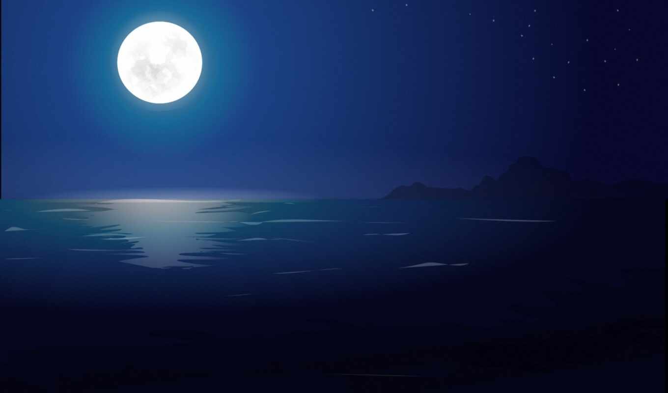 луна, море, abrakadabra