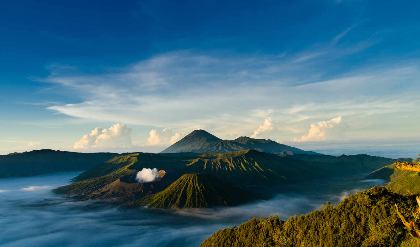 природа, небо, остров, природы, bali, вулкан, mount, indonesia, бромо, java, индонезийский