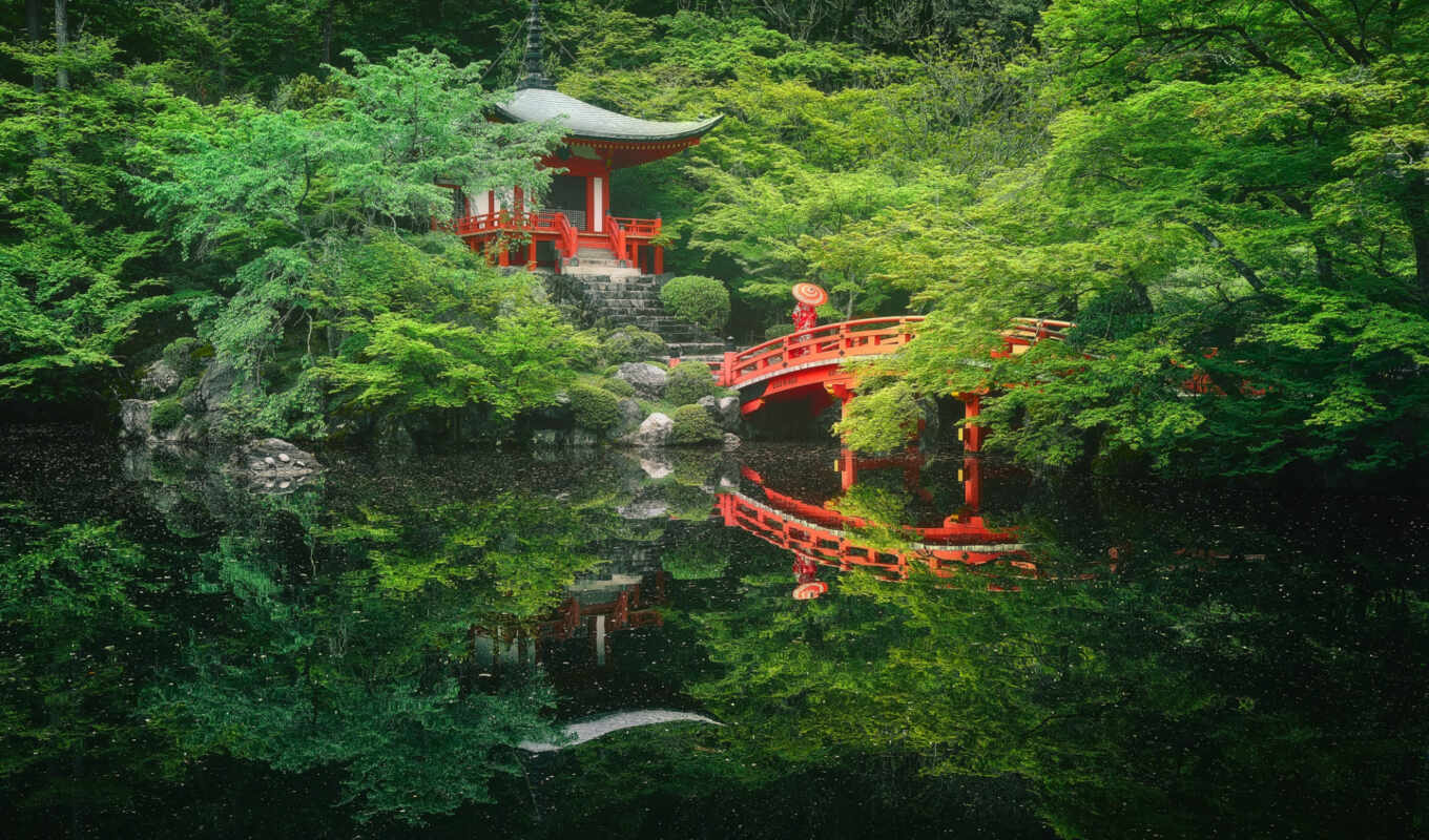 summer, гора, мост, храм, japanese, park, япония, пагода, ueno