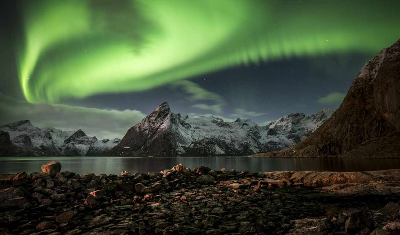 night, islands, Norway, lofoten, norway, norwegian, north, glow