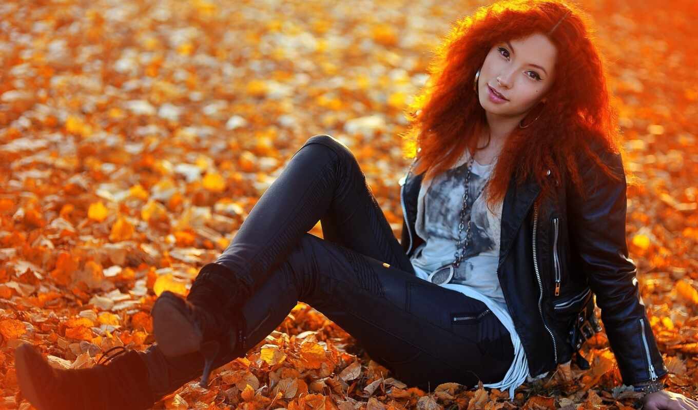 autumn, cowgirl, reddish