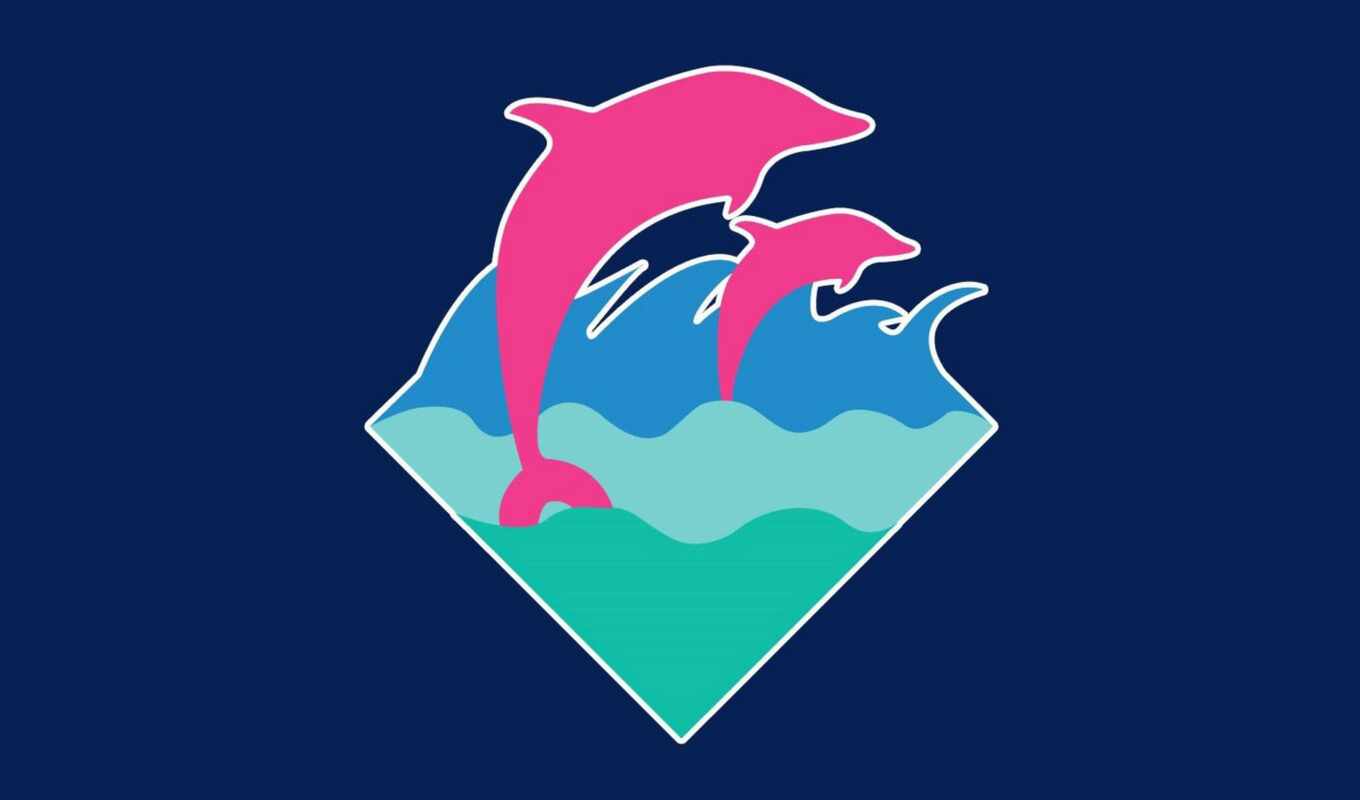 розовый, дельфин