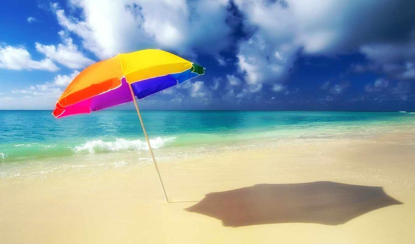 радуга, пляж, fashion, зонтик, диаметр, пляжный