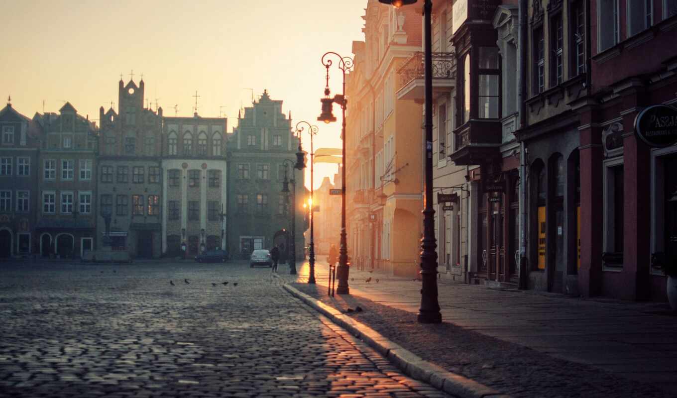 street, cityscape, architecture, poland, poznan