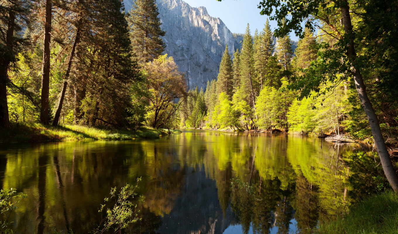 lake, nature, picture, twin, national, yosemite, United, state, flores