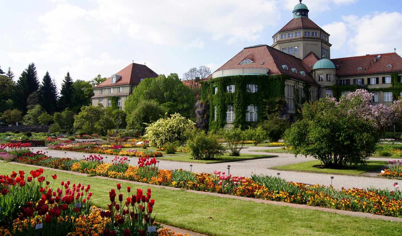 castle, garden, munich, germanii, parkii