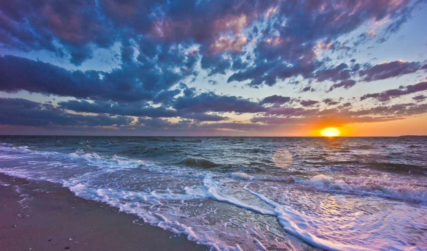 nature, photo, sunset, beach, landscape, sea, ocean, wave, amaze