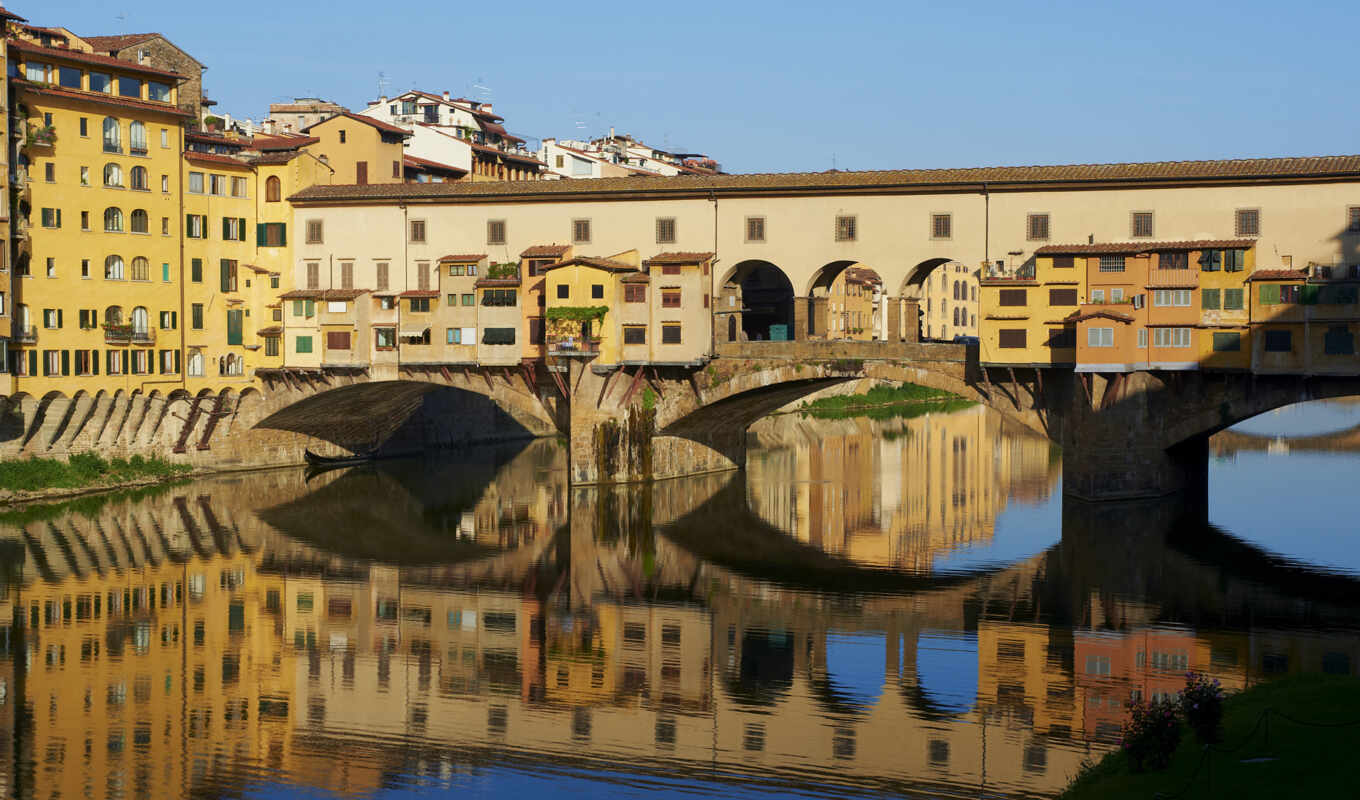 italian, river, florence, bridge, Arno, Florence