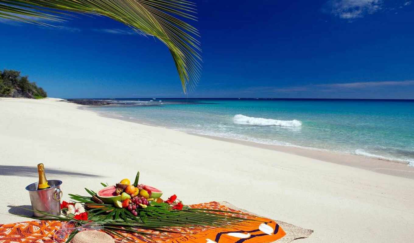 романтика, пляж, плод, romantic