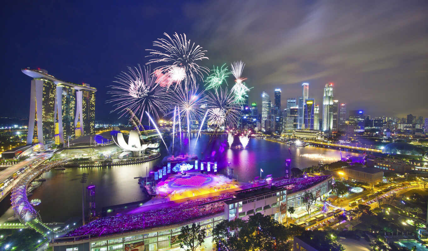 fireworks, day, national, singapore, parade, singapore