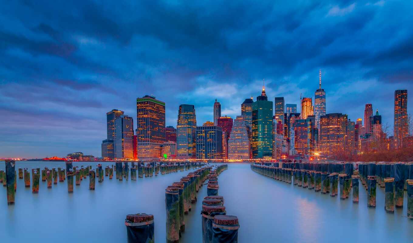 new, city, water, usa, river, build, manhattan, york, skyscraper