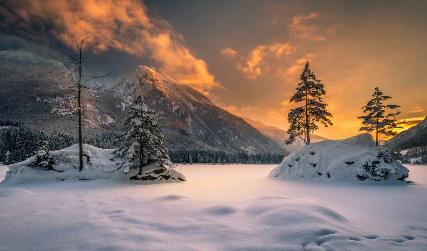 winter, гора