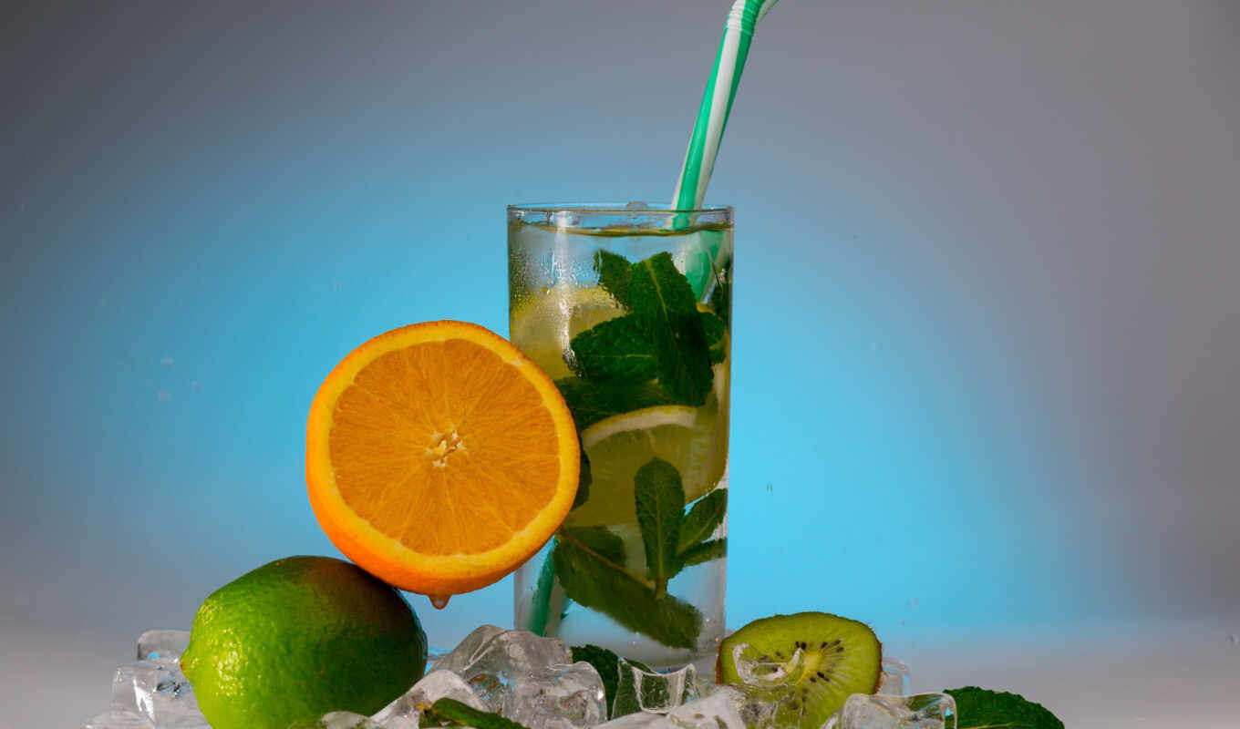 glass, fresh, drink, kiwi, f