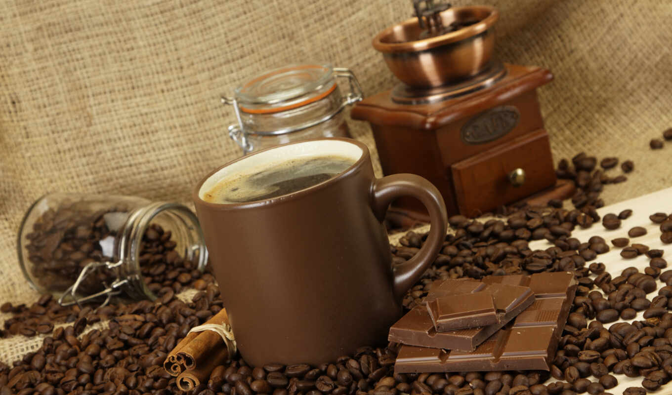 chocolate, cup, кофемолка