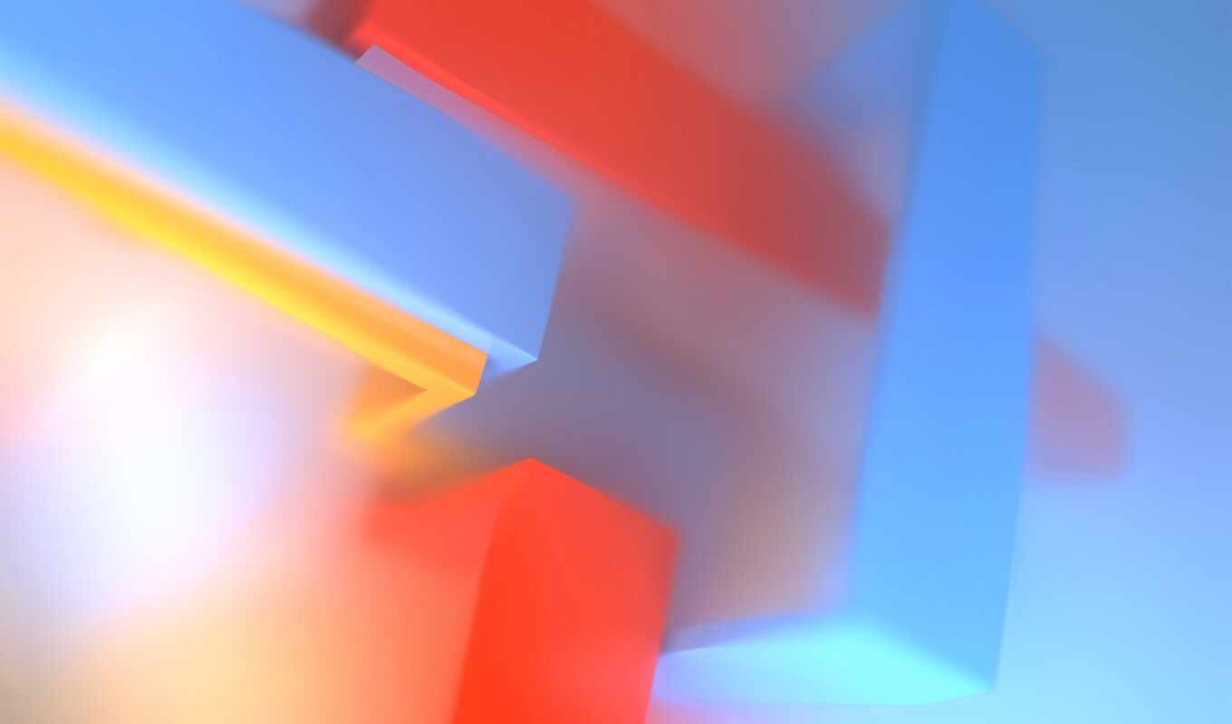 blue, colorful, abstraction, circle, red, rendering, minimalism, rectangle, blurring, zheltai