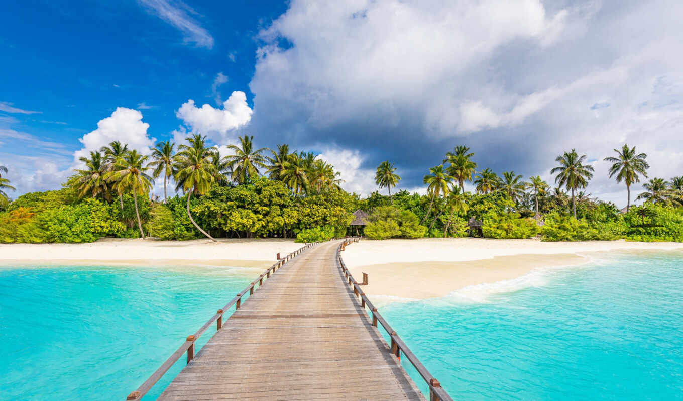 Мальдивы рай пляжи пальмы тропики