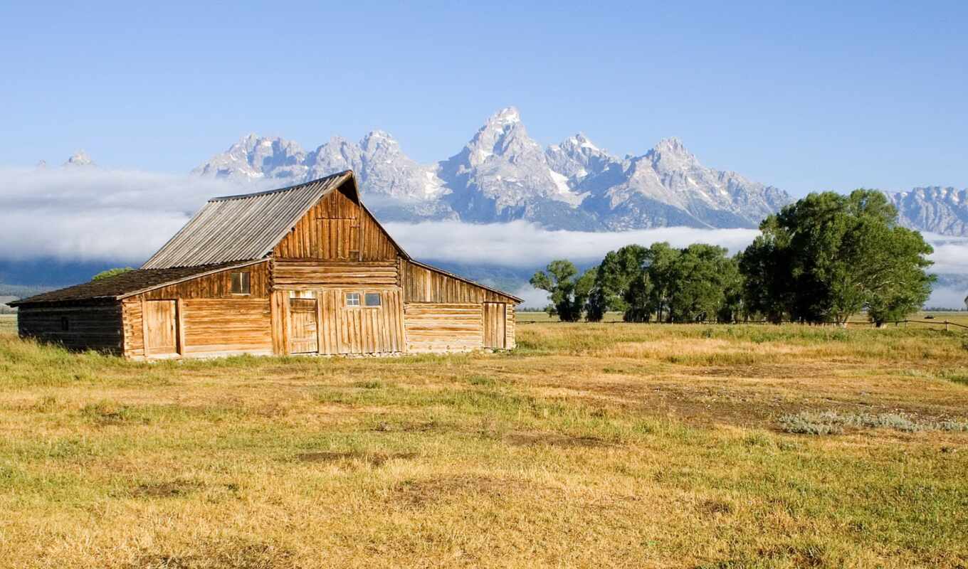 nature, landscapes-, house, beautiful, mountains, national, teton, the altar