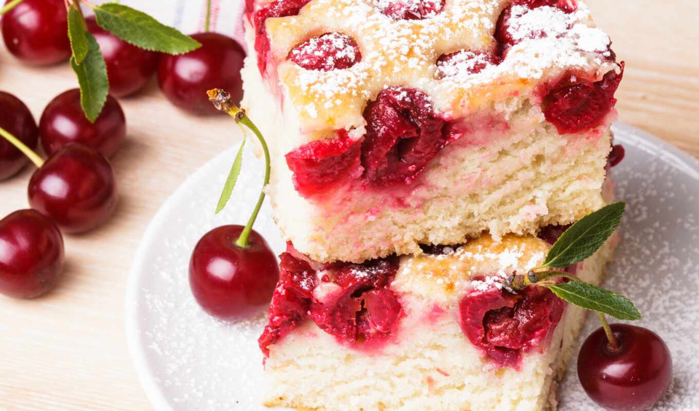 cherry, cake, recipe, piroga