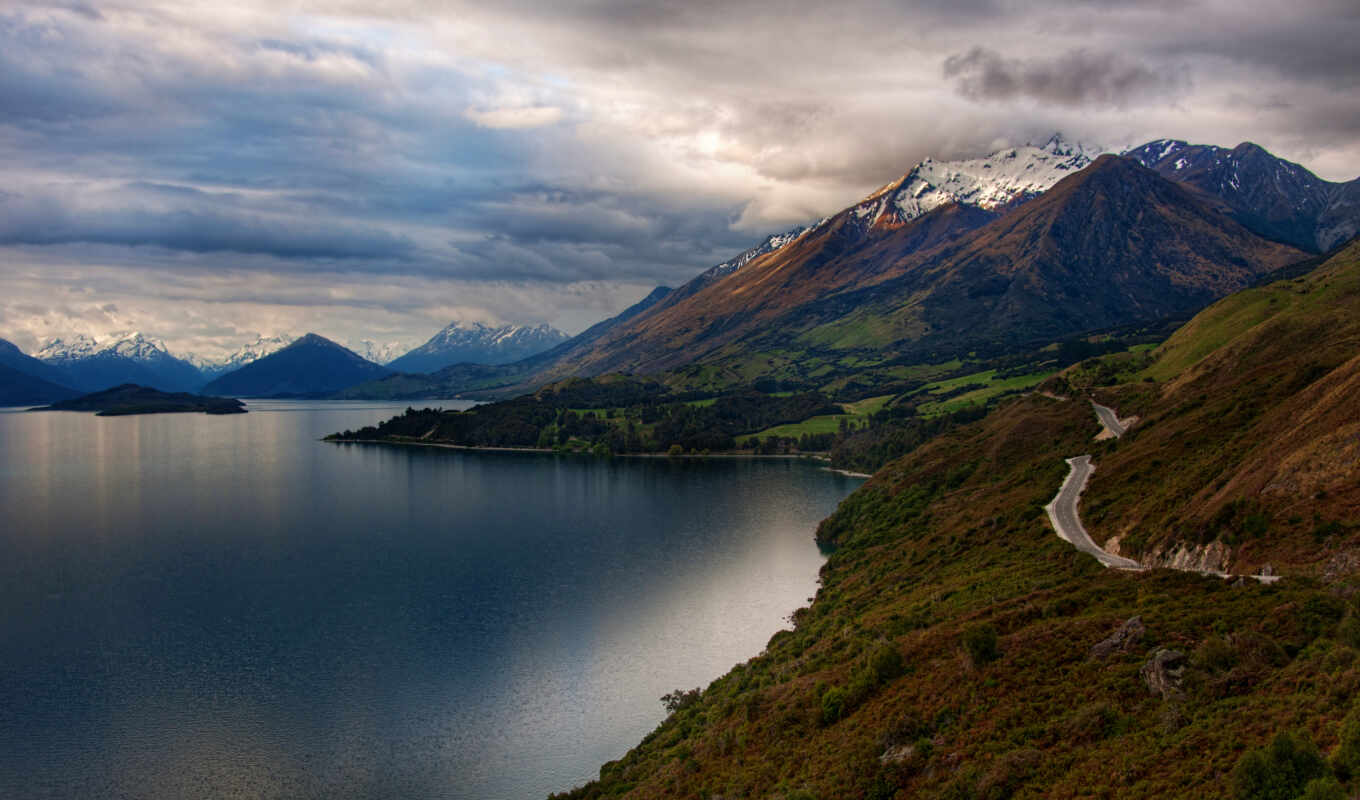lake, landscapes-, new, landscape, new, zealand, queenstown, mountains, wakatipu