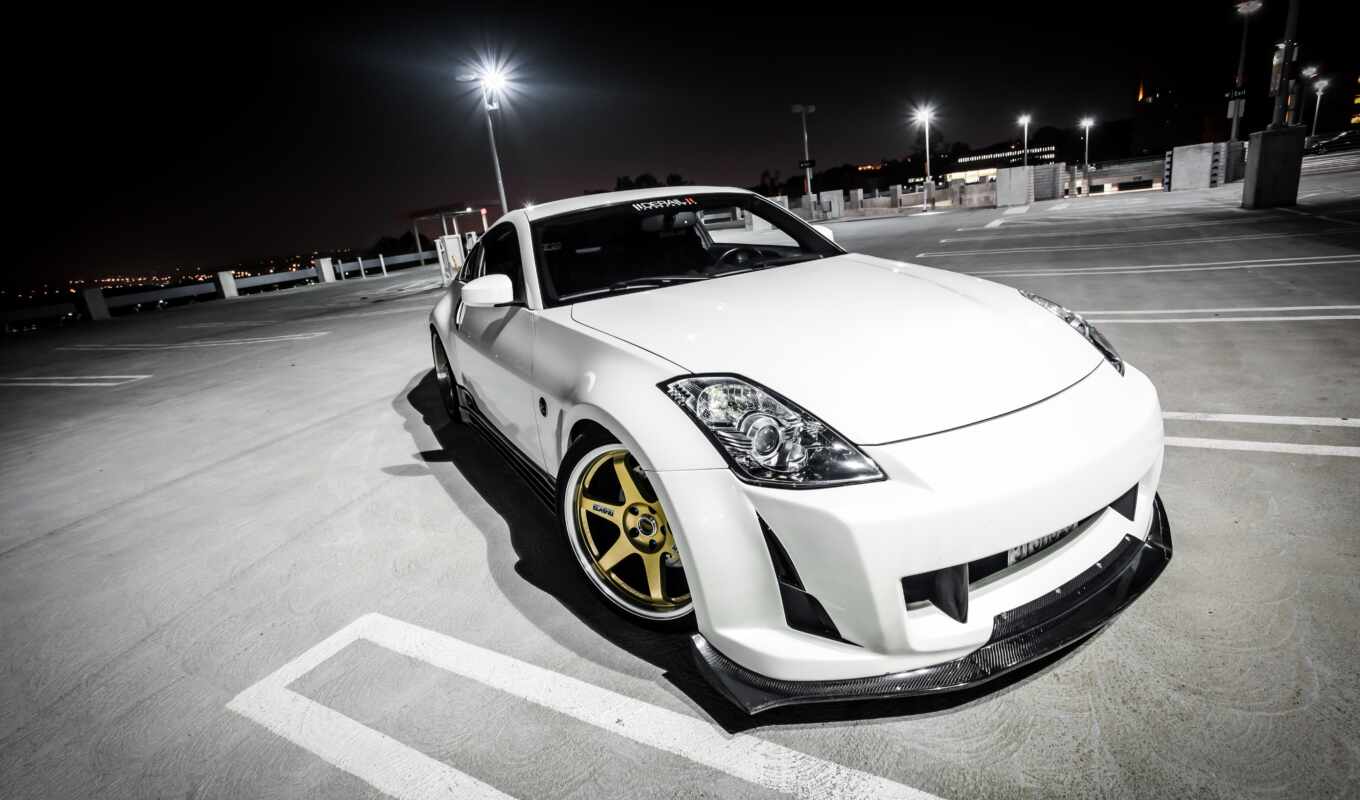 white, screensavers, daily, tuning, nissan