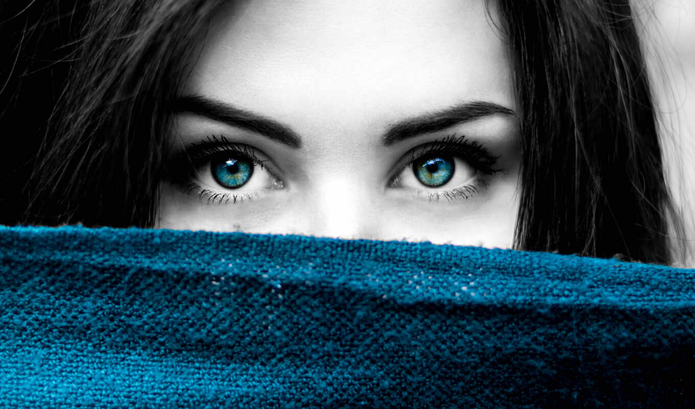 фото, black, blue, девушка, white, free, женщина, eyes, stock, color