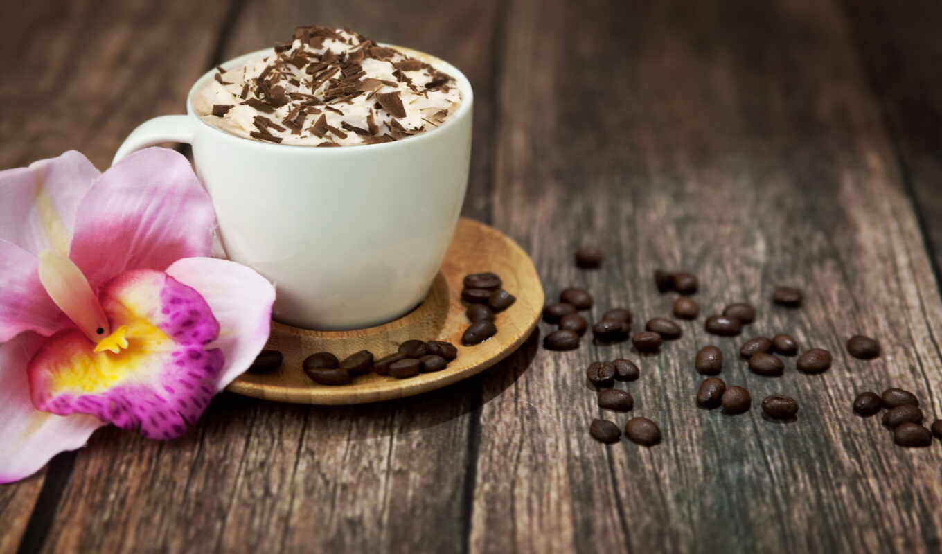 coffee, зерна, chocolate, cup, напиток, пенка, cappuccino