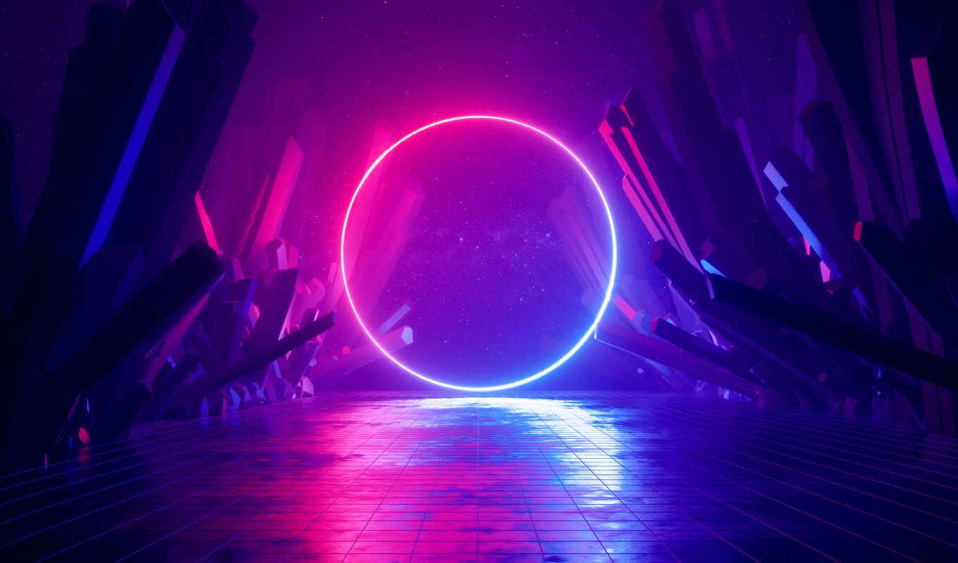 circle, neon