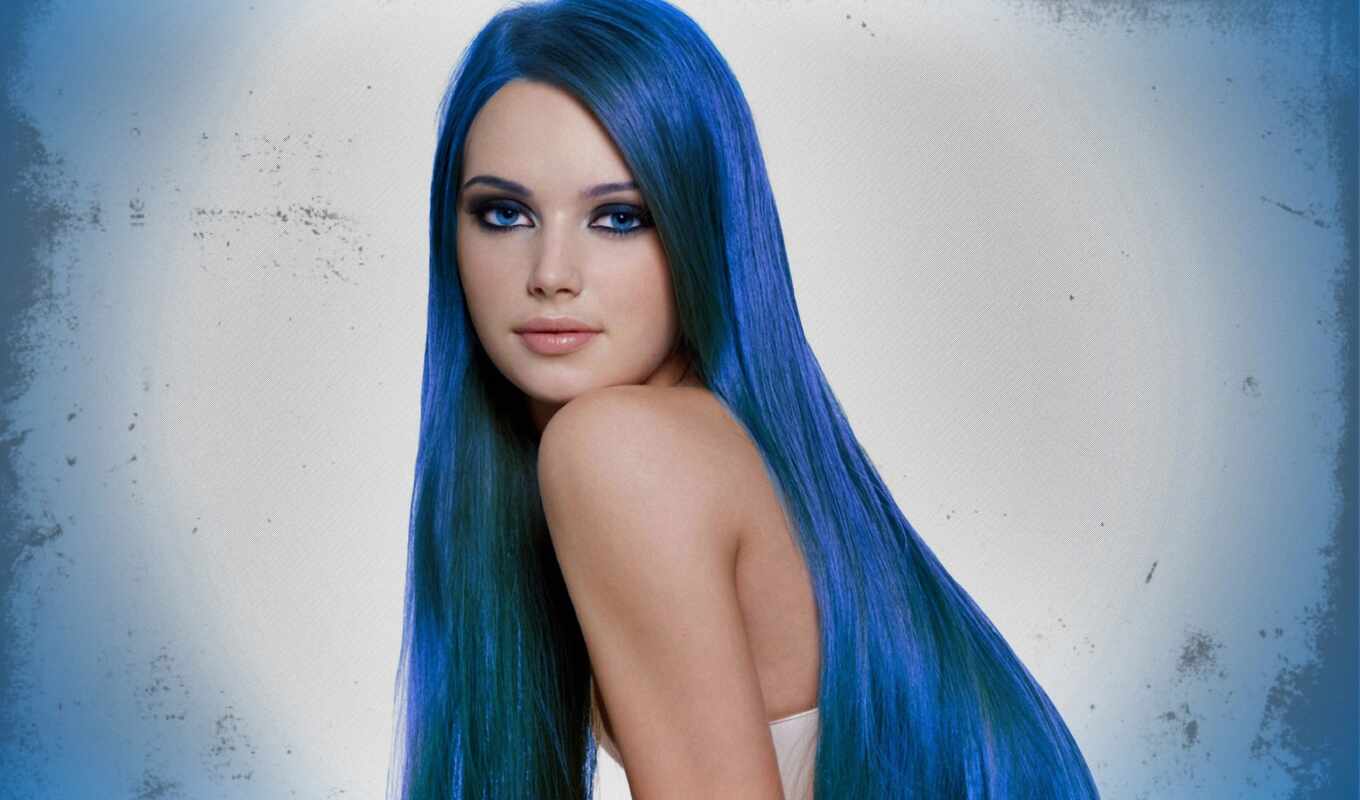 blue, волосы