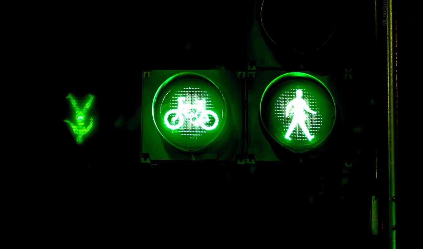 свет, зелёный, sign, neon, traffic