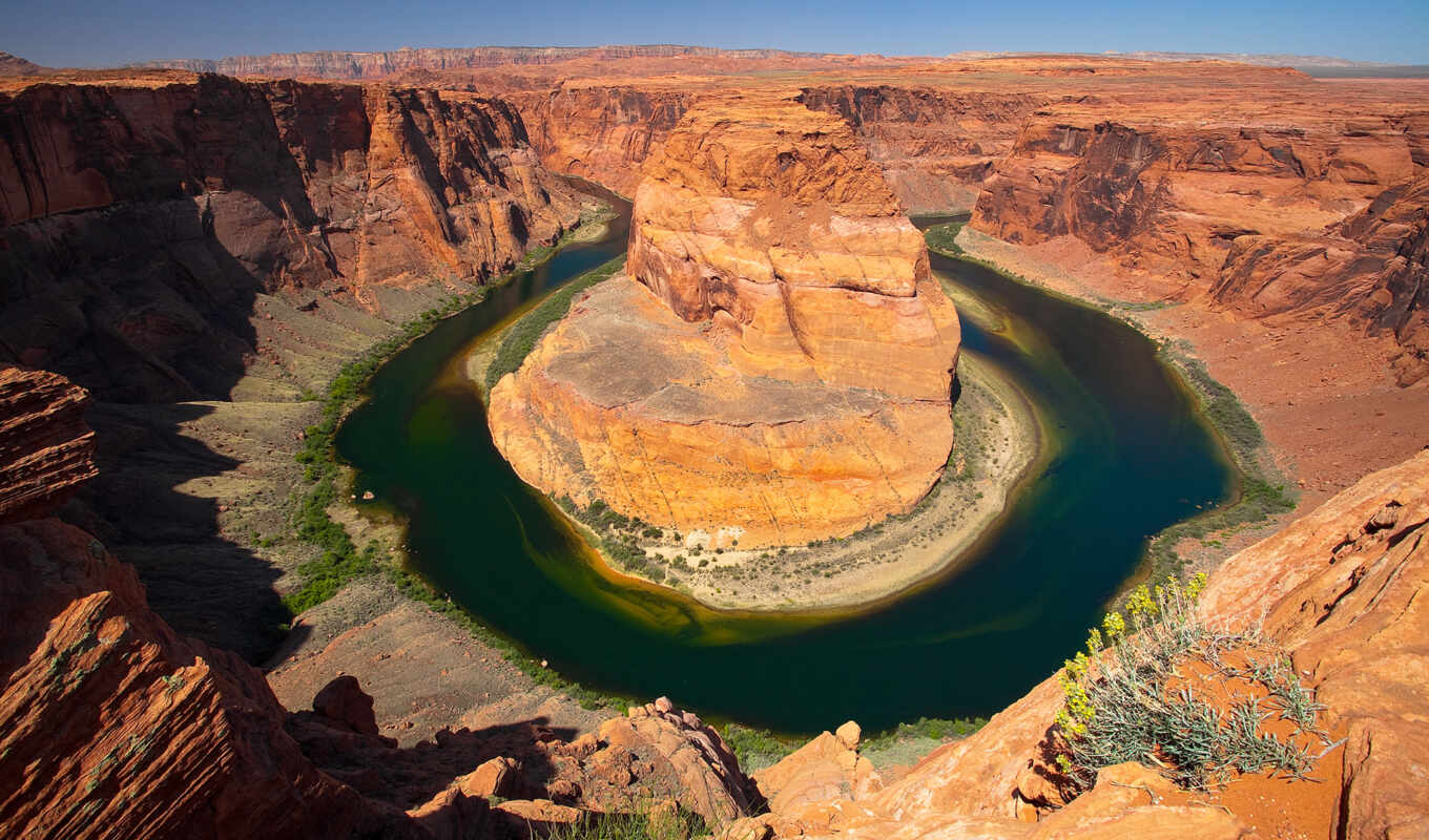 desktop, ipad, new, rocks, grand, river, colorado, canyon, horsehoe, arizona