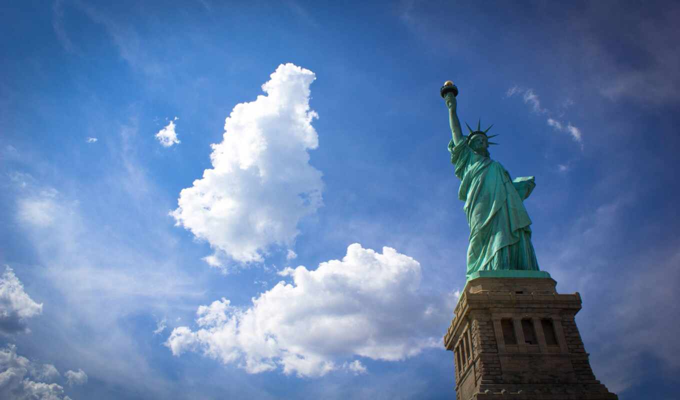 new, город, свободы, статуя, нью, сша, usa, york, liberty
