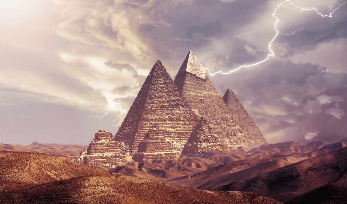 secret, ван, lightning, pyramide