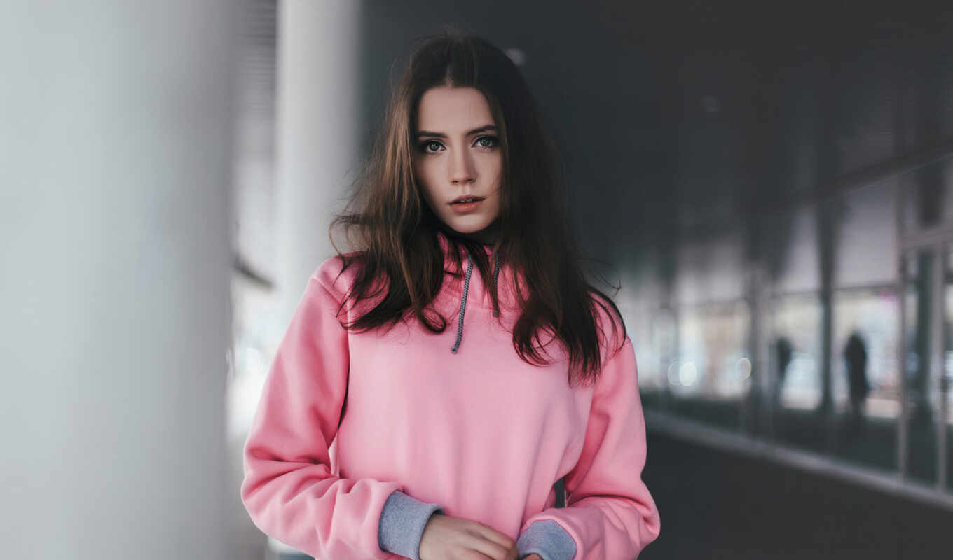 photo, girl, background, portrait, pink, sponge, music, Murat, hoodie